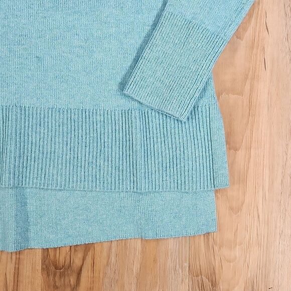 🔺️Gap Turquoise Hi-Low Hem Long Sleeve Sweater XSmall - Picture 7 of 9